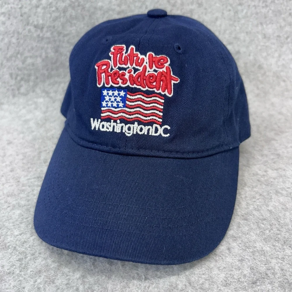 Future President Washington DC Child‎ Adjustable Hat Cap American Flag Blue